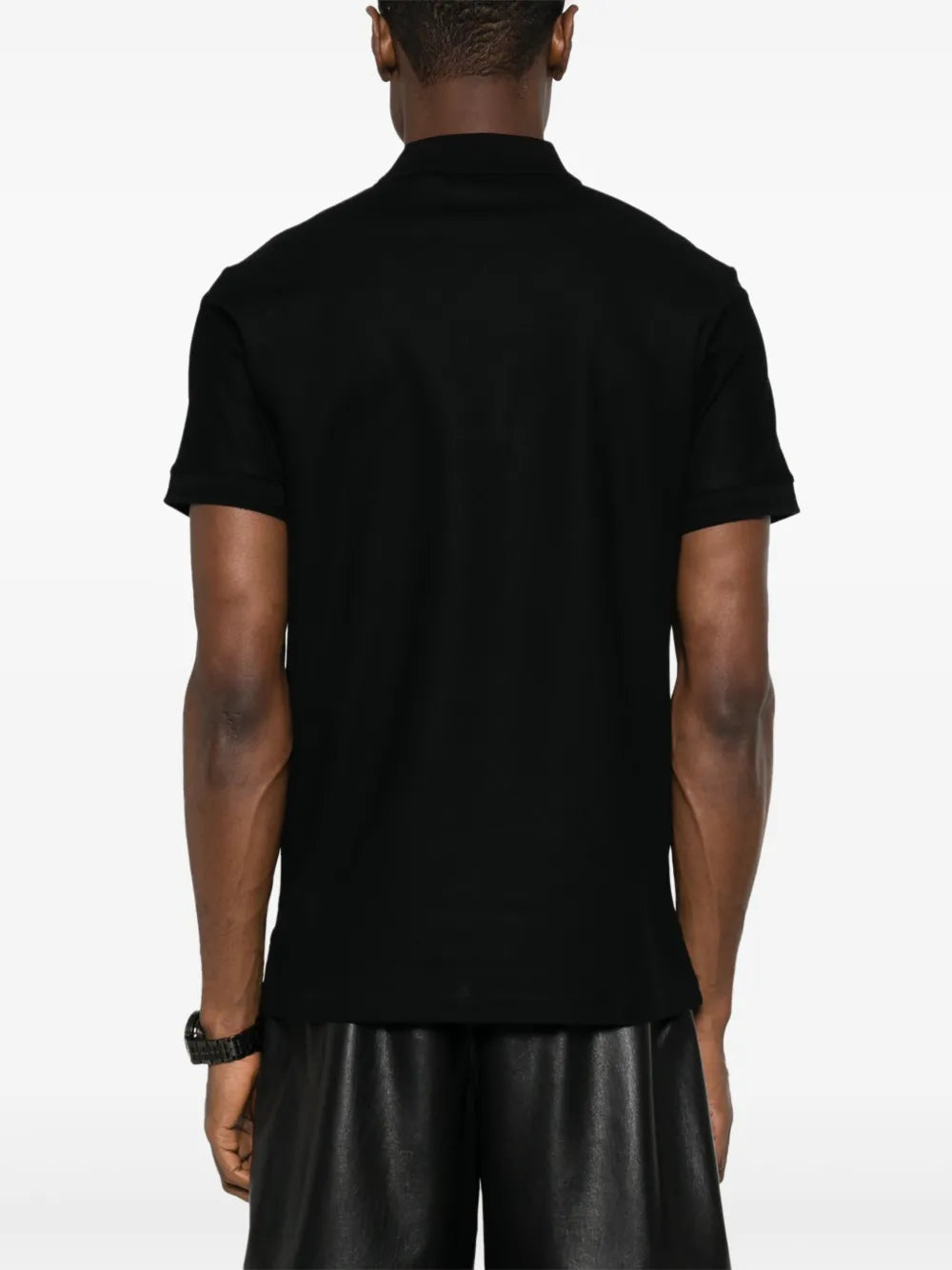 Burberry Black Polo with Check Placket Detail - image 6