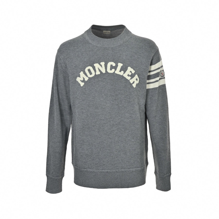 Moncler Logo Motif Cotton Knit Crewneck