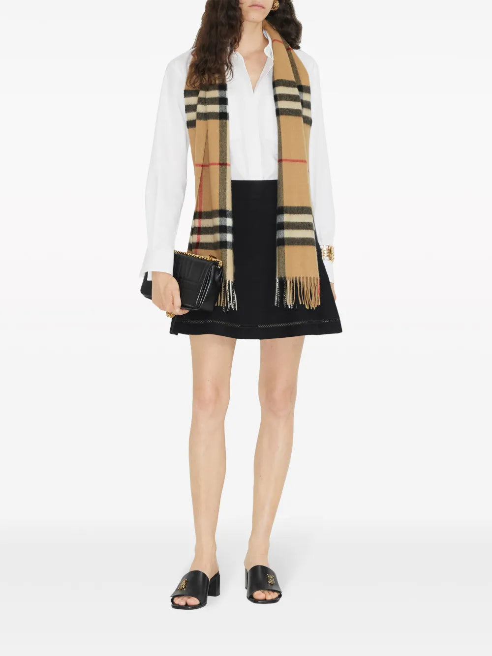 Burberry Iconic Check Cashmere Scarf - image 5