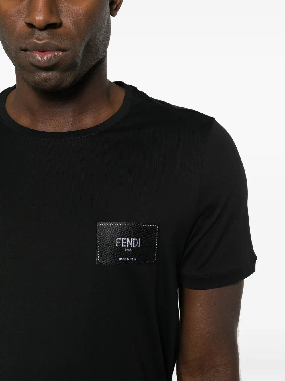 Fendi Roma Logo Cotton T-Shirt - image 7