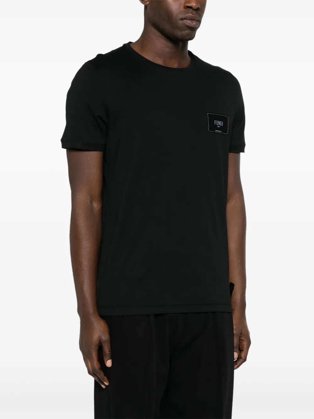 Fendi Roma Logo Cotton T-Shirt - image 3