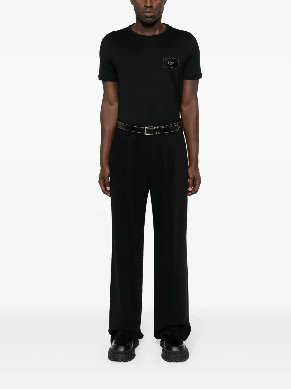 Fendi Roma Logo Cotton T-Shirt - image 2