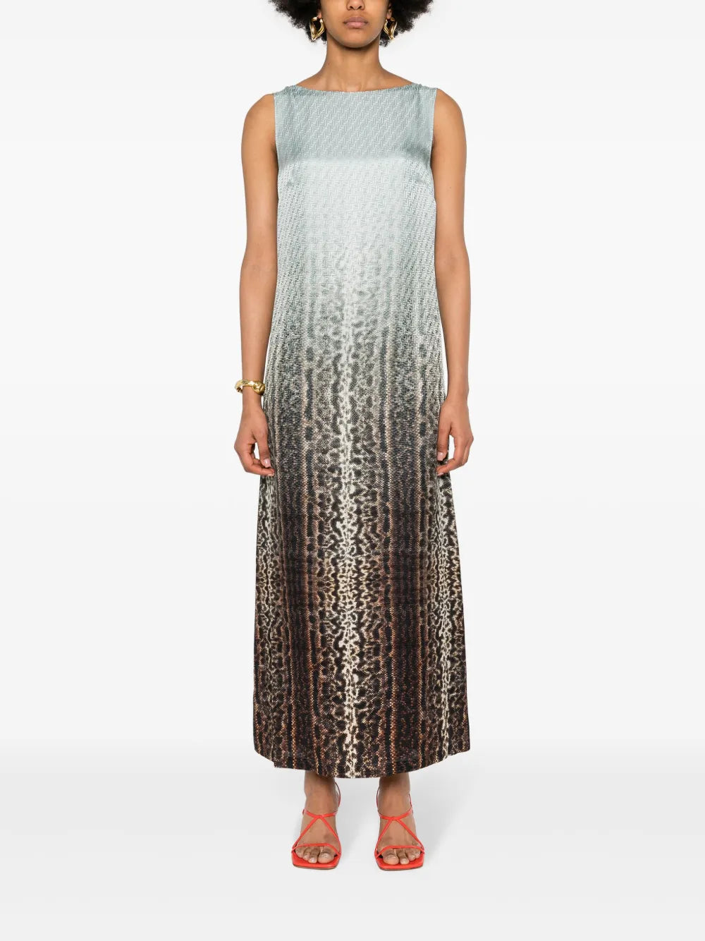 Fendi Gradient Animal-Print Maxi Dress - image 3