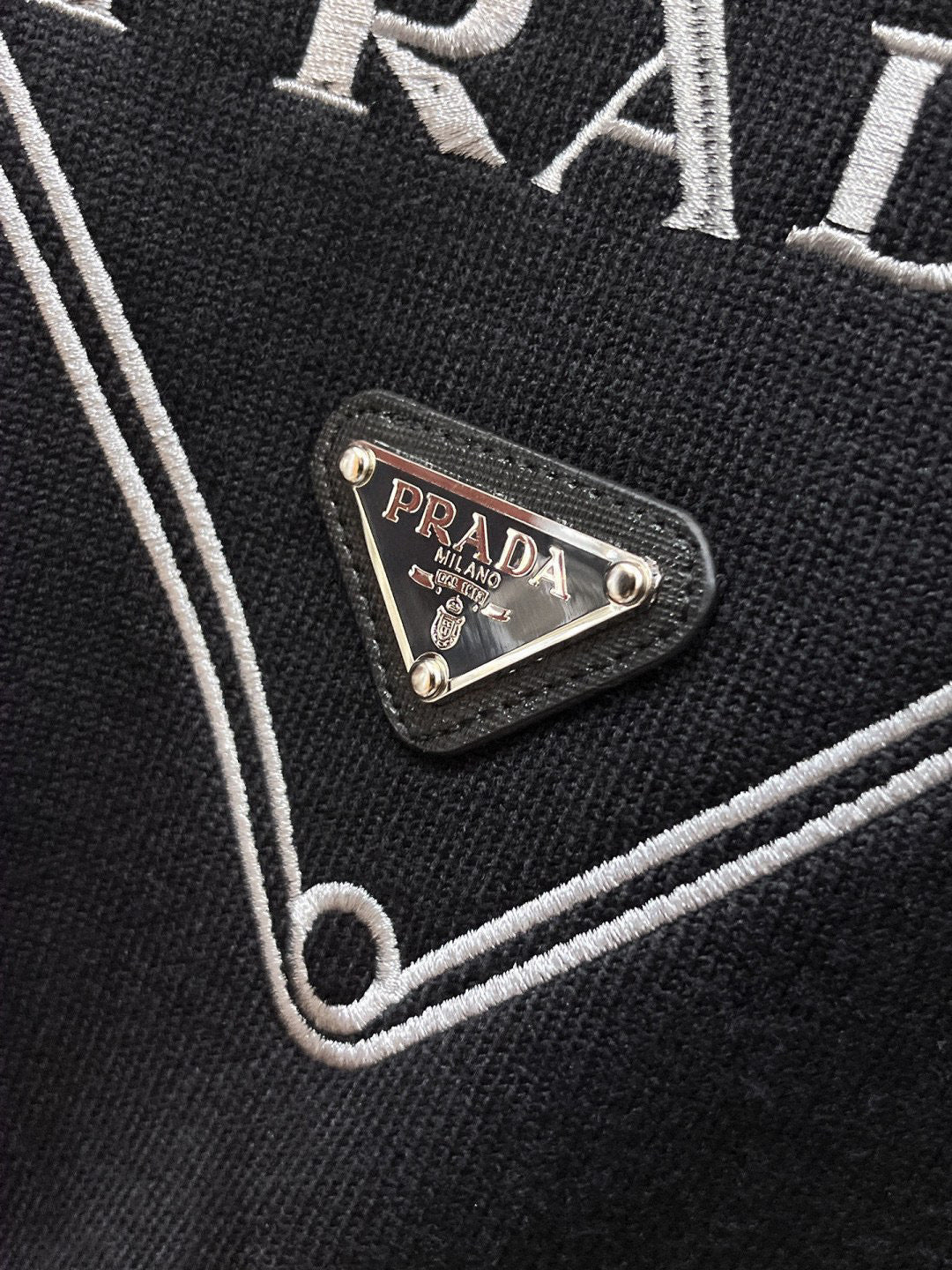 Prada Black Triangle Logo Sweatshirt - image 4
