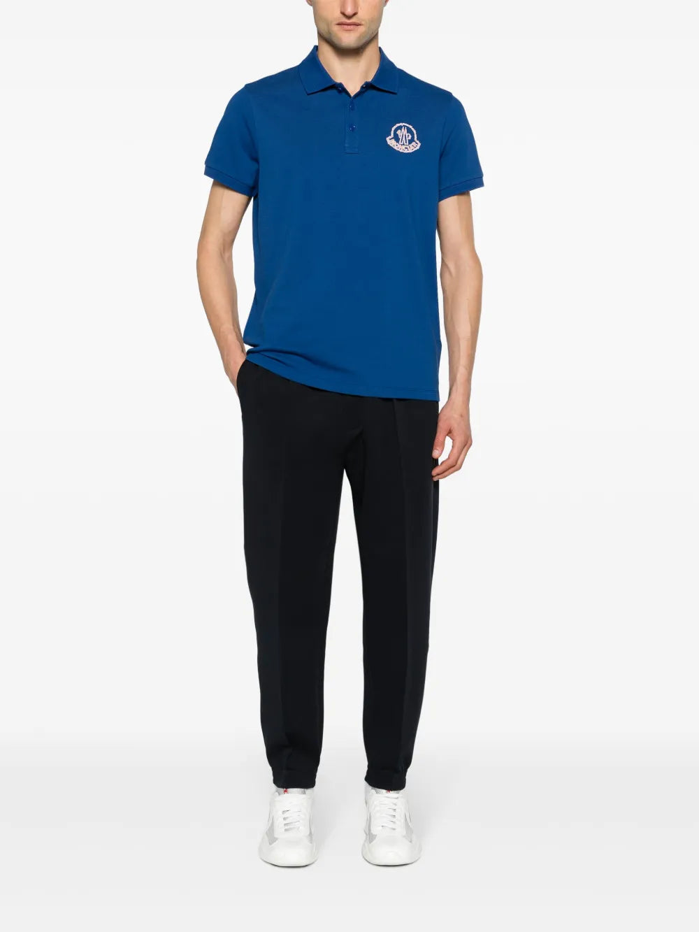 Moncler Moncler Blue Polo Shirt with Statement Logo - image 2