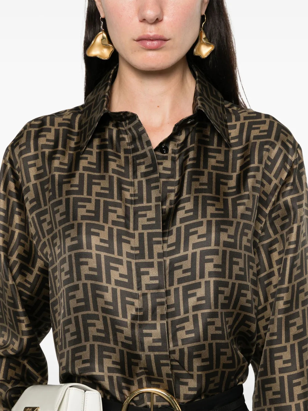 Fendi Monogram Silk Shirt - image 7