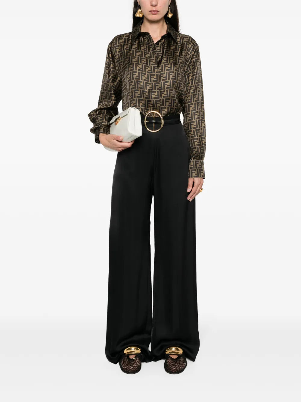 Fendi Monogram Silk Shirt - image 2