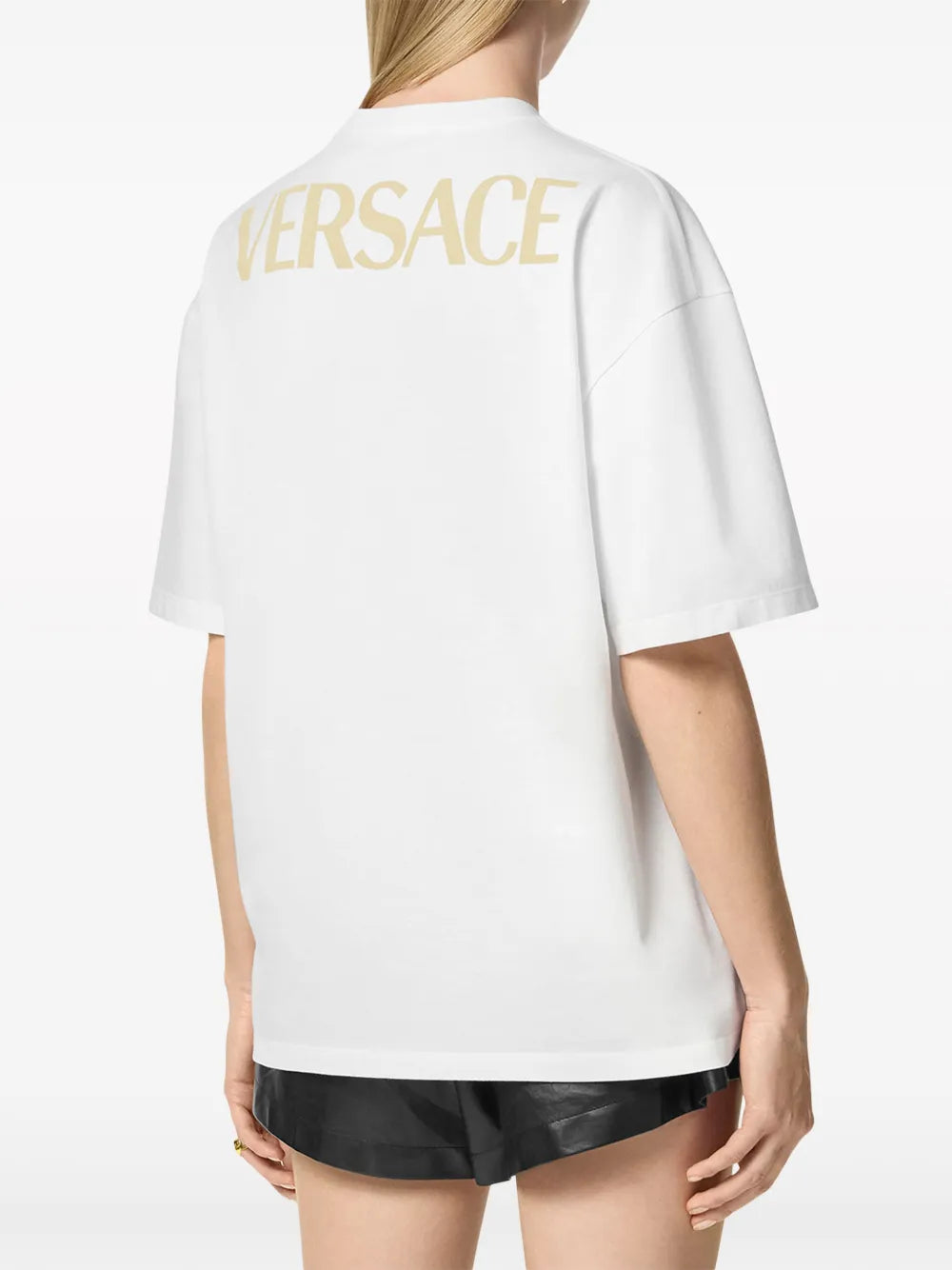 Versace Baroque Print Oversized T-Shirt – White & Gold - image 3
