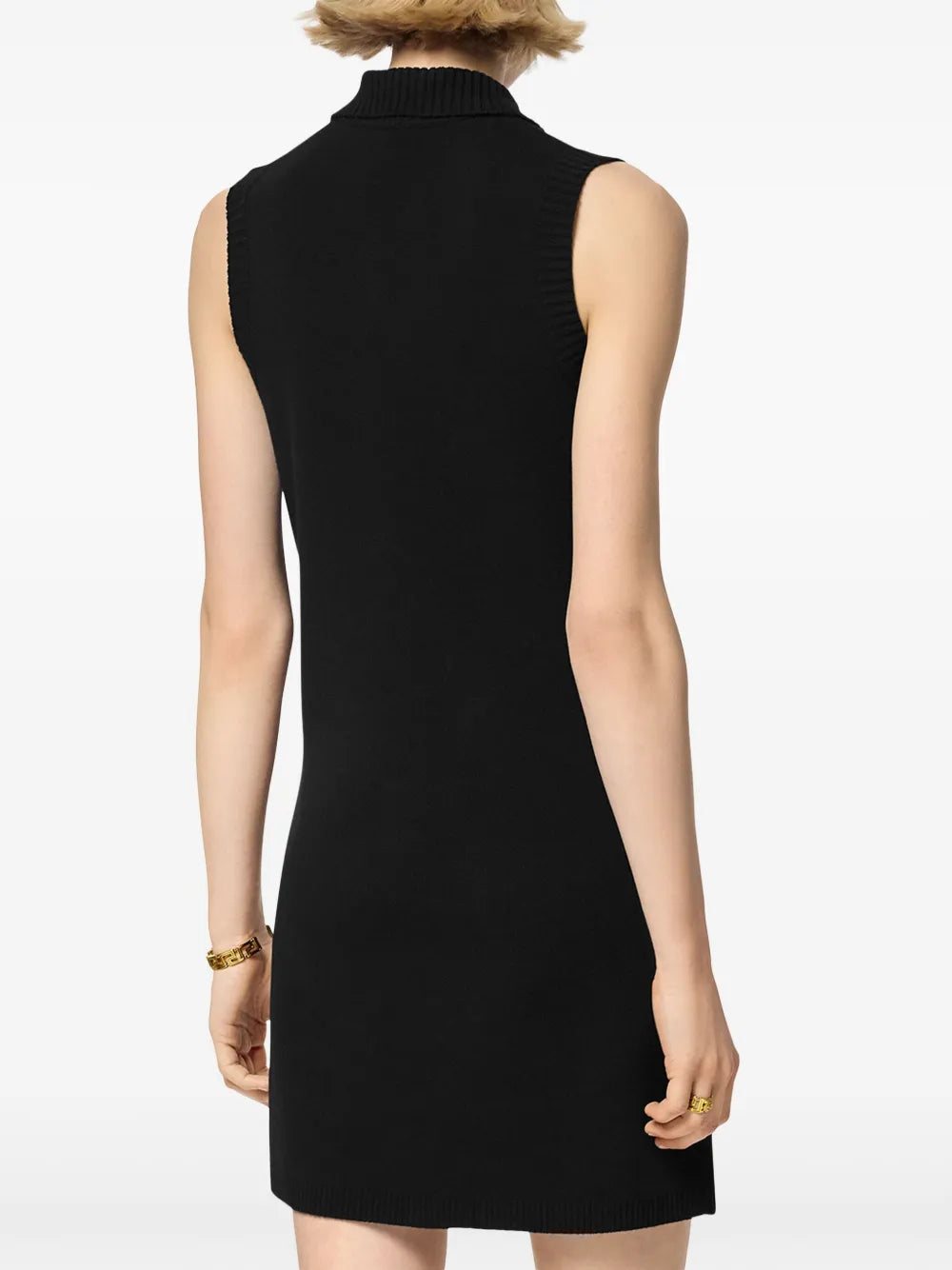 Versace Medusa Button Knit Sleeveless Dress - image 6