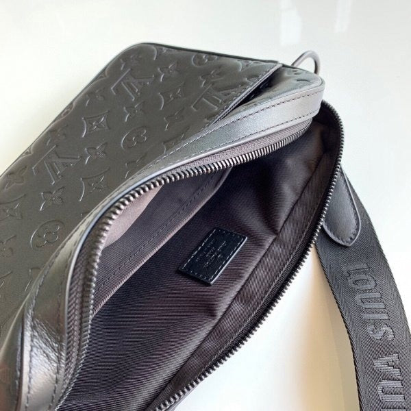Louis Vuitton Monogram Embossed Black Messenger Crossbody Bag - image 10