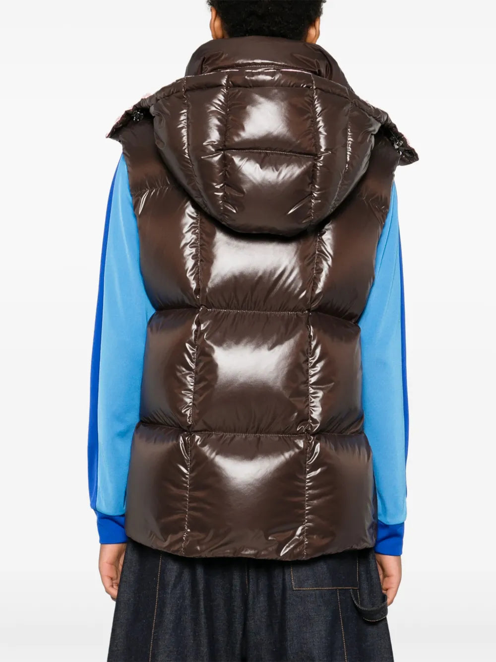 Moncler Brown & Pink Hooded Puffer Vest - image 6