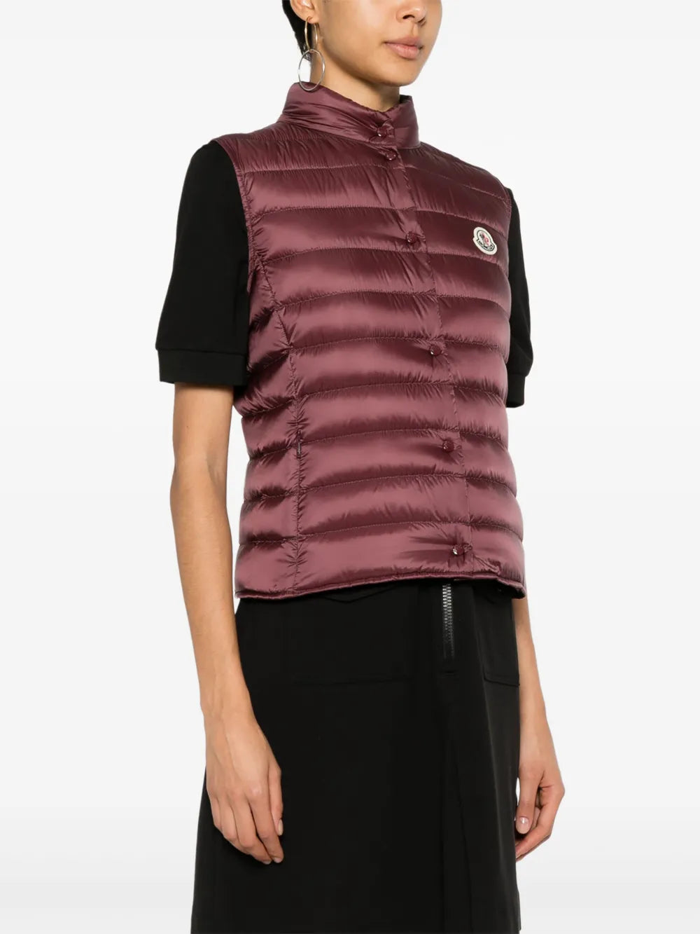 Moncler Burgundy Quilted Down Vest - image 3