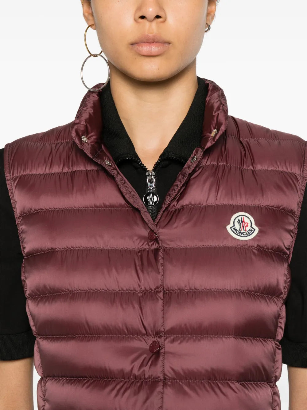 Moncler Burgundy Quilted Down Vest - image 7