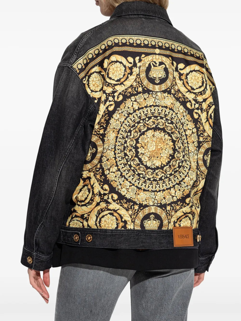 Versace Oversized Medusa Button Denim Jacket - image 6