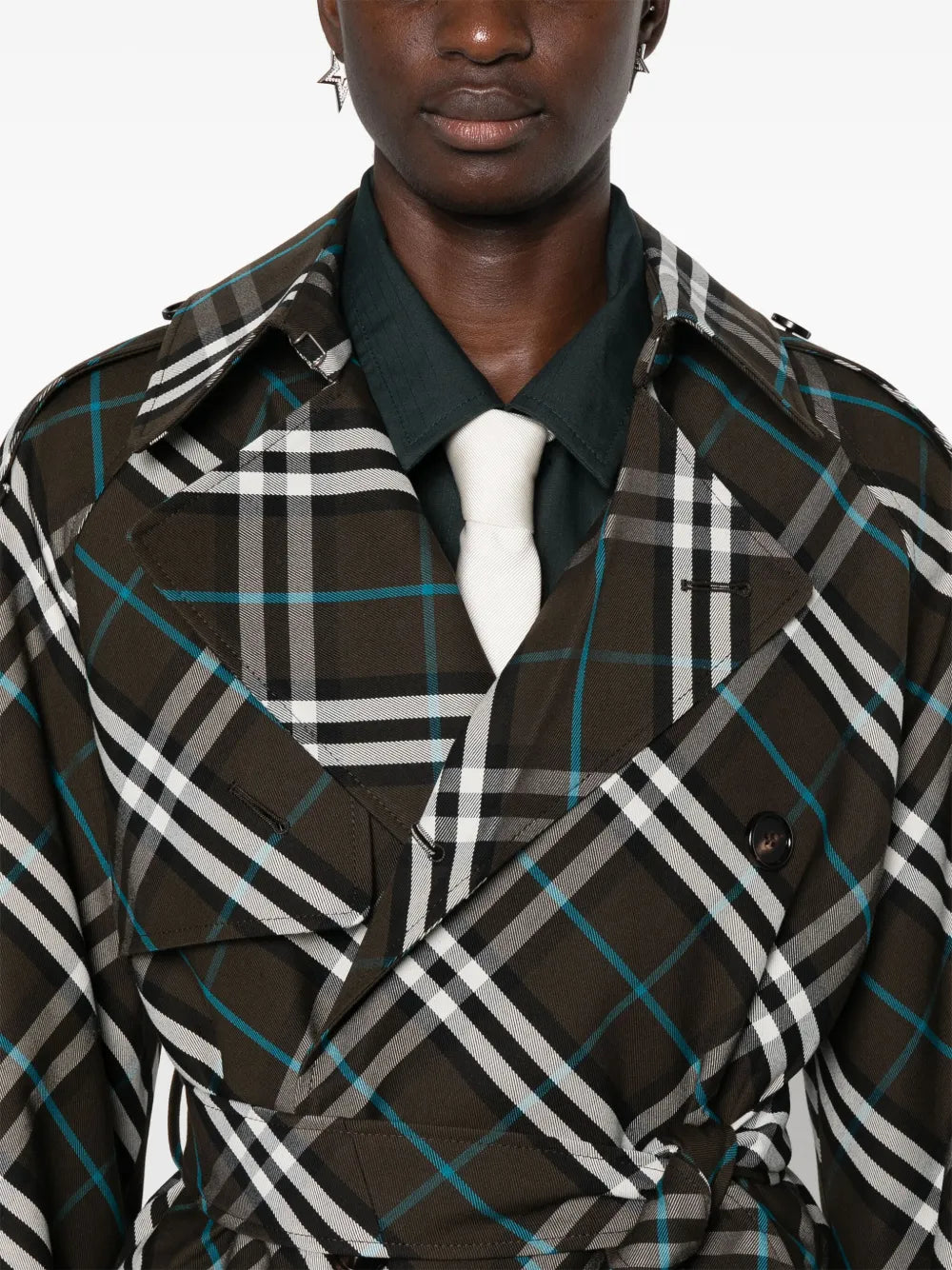 Burberry Checked Trench Coat - image 7