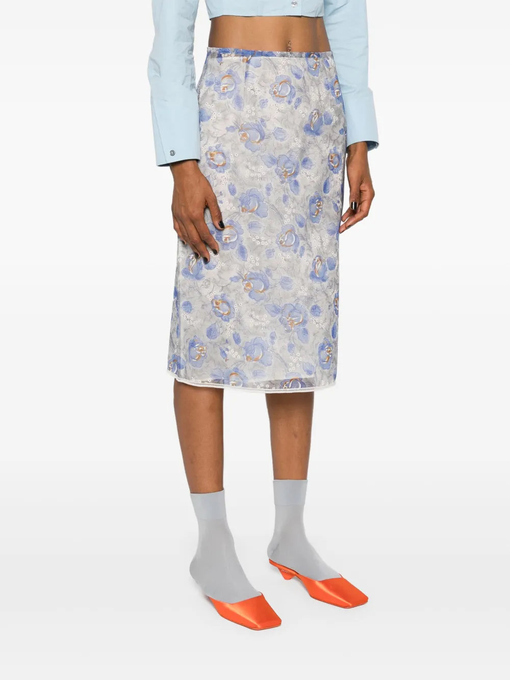 Prada Printed Nylonette Skirt - image 3