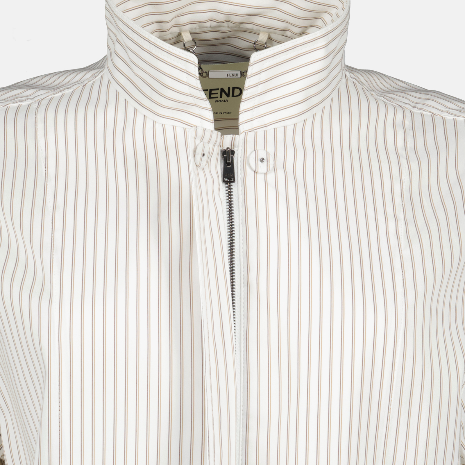 Fendi Striped Belted Jacket - image 5