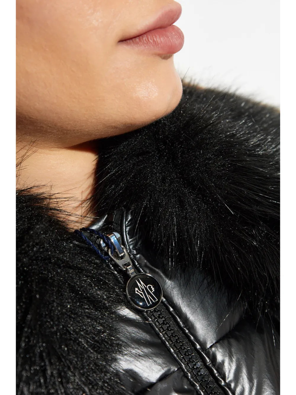 Moncler Glossy Fur-Trim Quilted Puffer Vest - image 7
