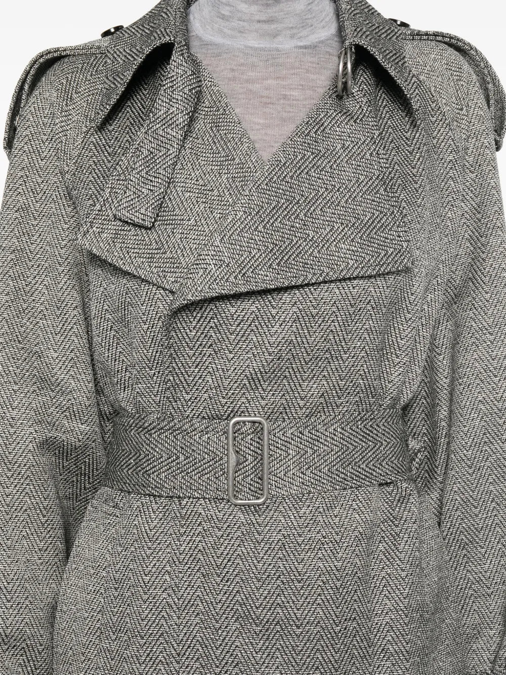 Burberry Wool and Silk Trench Coat - image 7