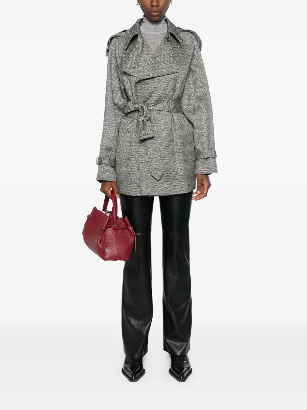 Burberry Wool and Silk Trench Coat - image 2