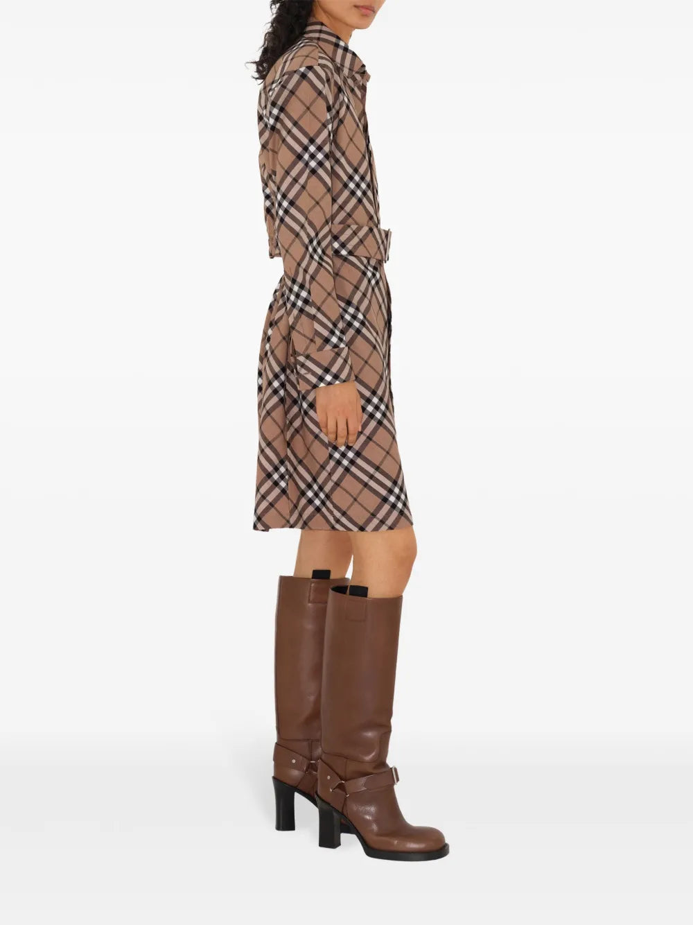 Burberry Classic Check Belted Shirt Dress - image 3