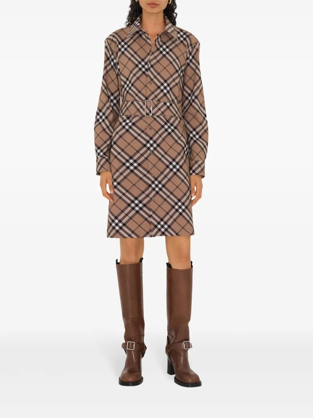 Burberry Classic Check Belted Shirt Dress - image 2