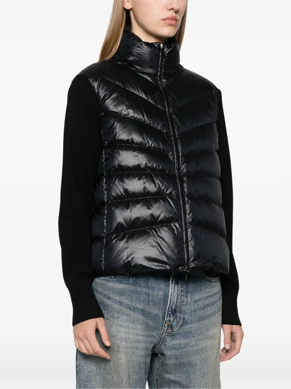 Moncler Quilted Knit-Sleeve Puffer Jacket - image 3