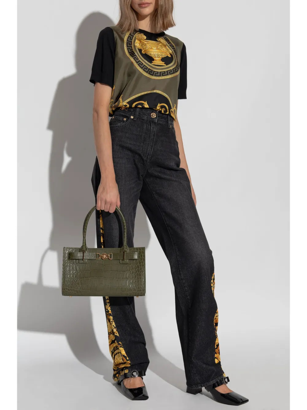 Versace Baroque Panel Straight-Leg Jeans - image 2