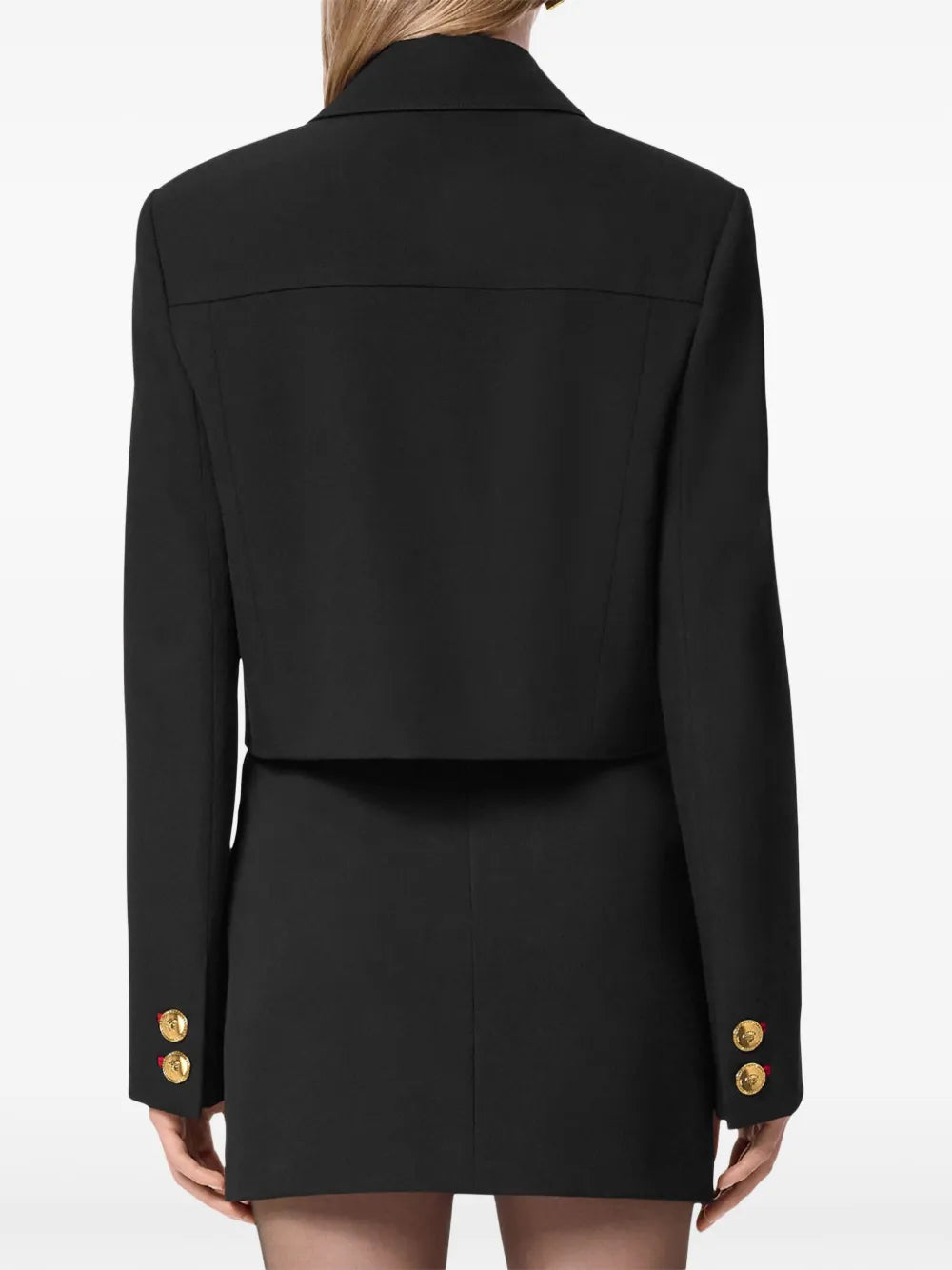 Versace Cropped Medusa Button Tailored Jacket - image 6