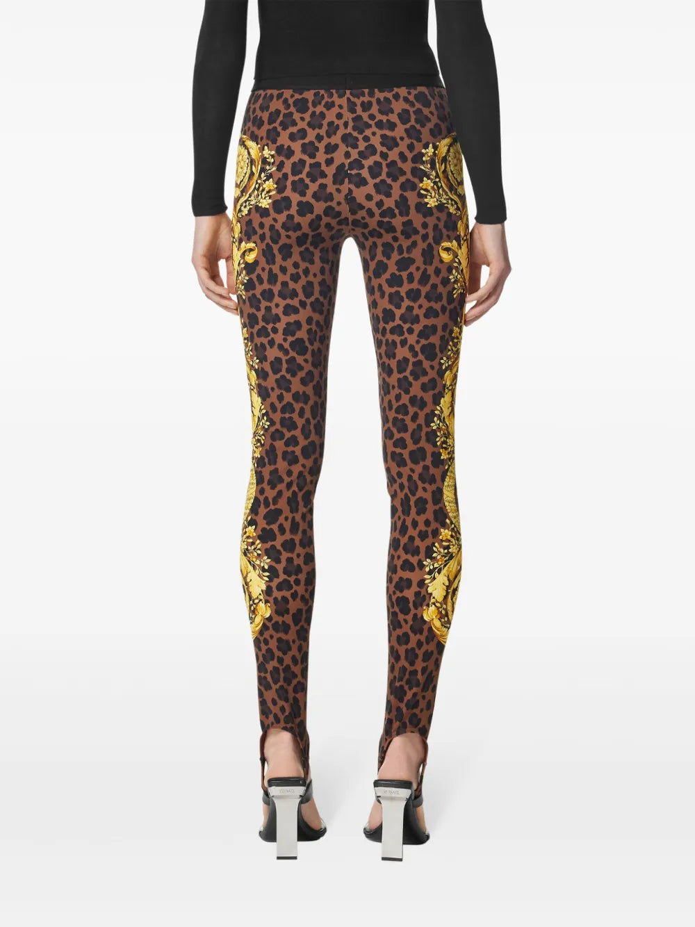 Versace Leopard Baroque Stirrup Leggings - image 6