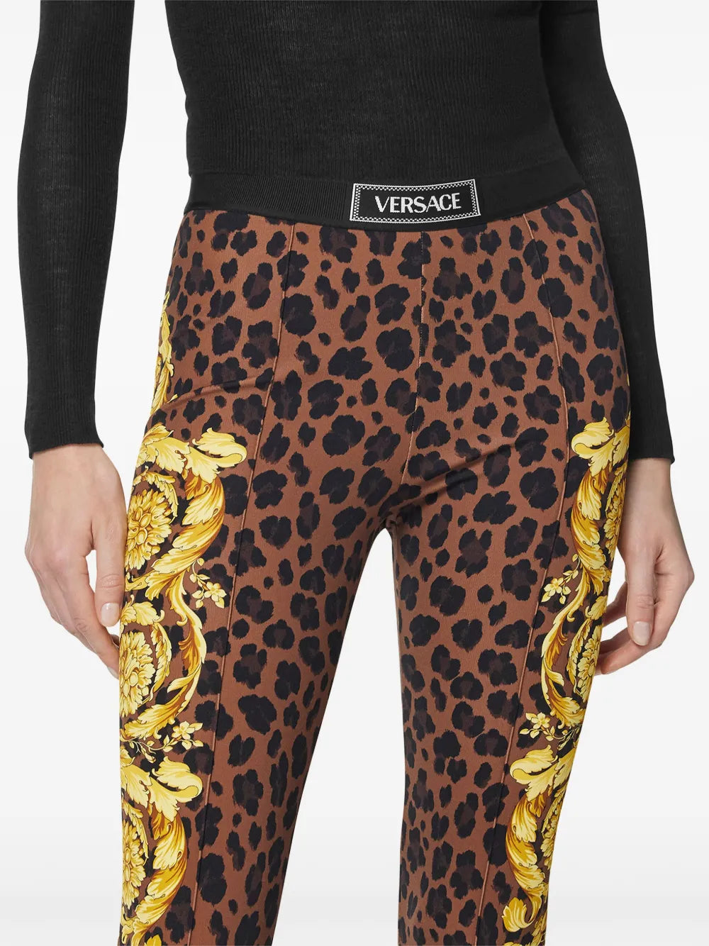 Versace Leopard Baroque Stirrup Leggings - image 7