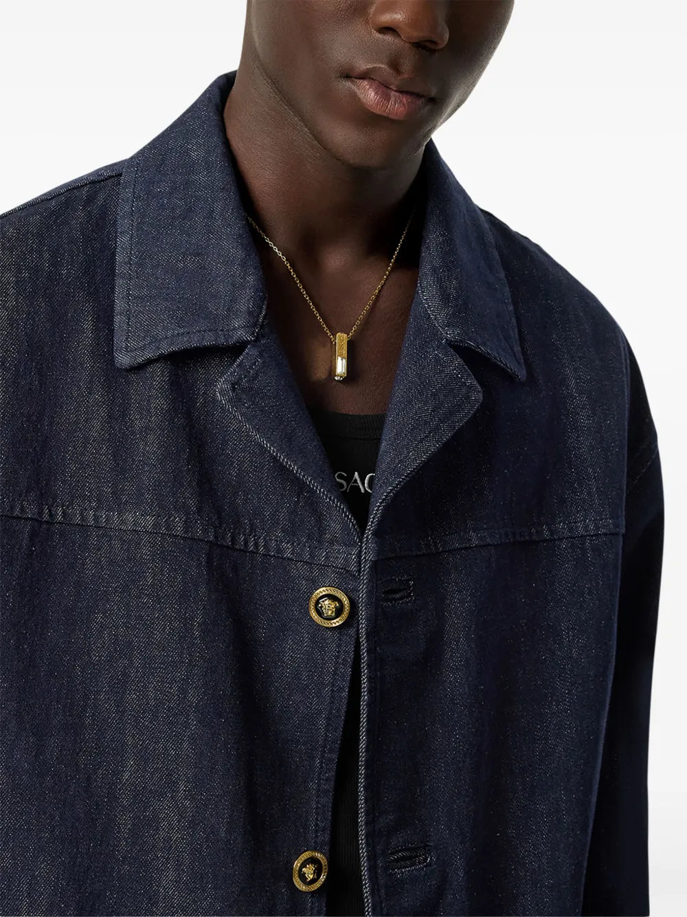 Versace Raw Denim Coat - image 6
