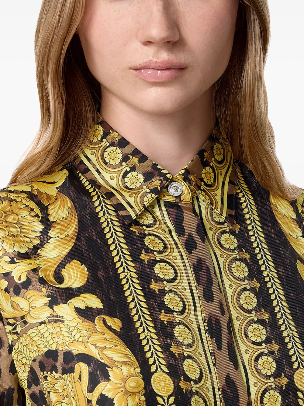 Versace Baroque Silk Shirt-Leopard - image 7