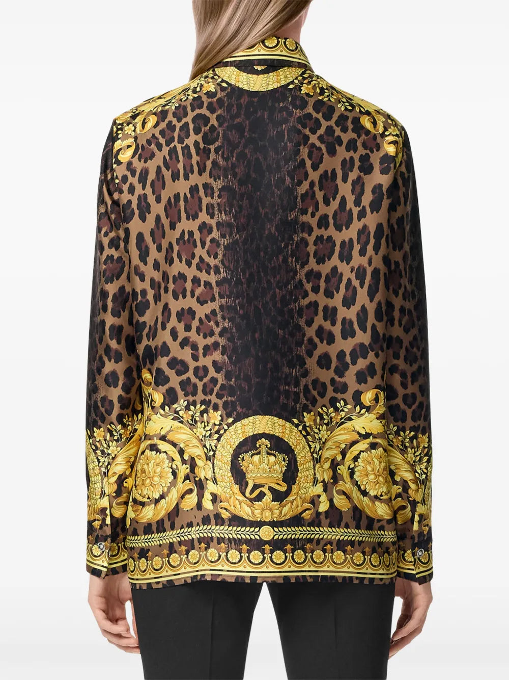 Versace Baroque Silk Shirt-Leopard - image 6