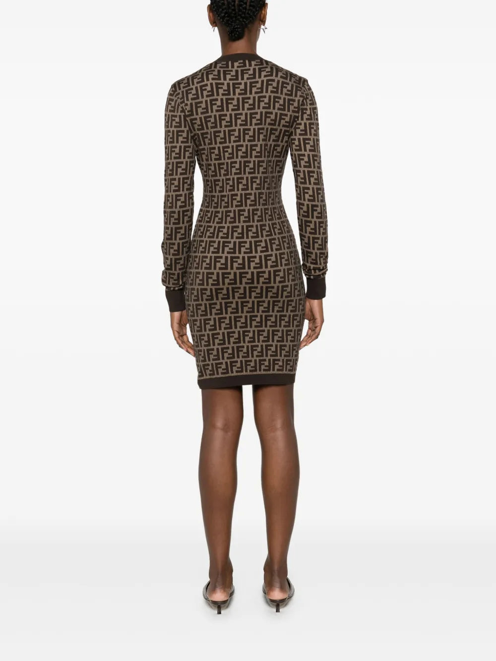 Fendi Monogram Knit Bodycon Dress - image 6