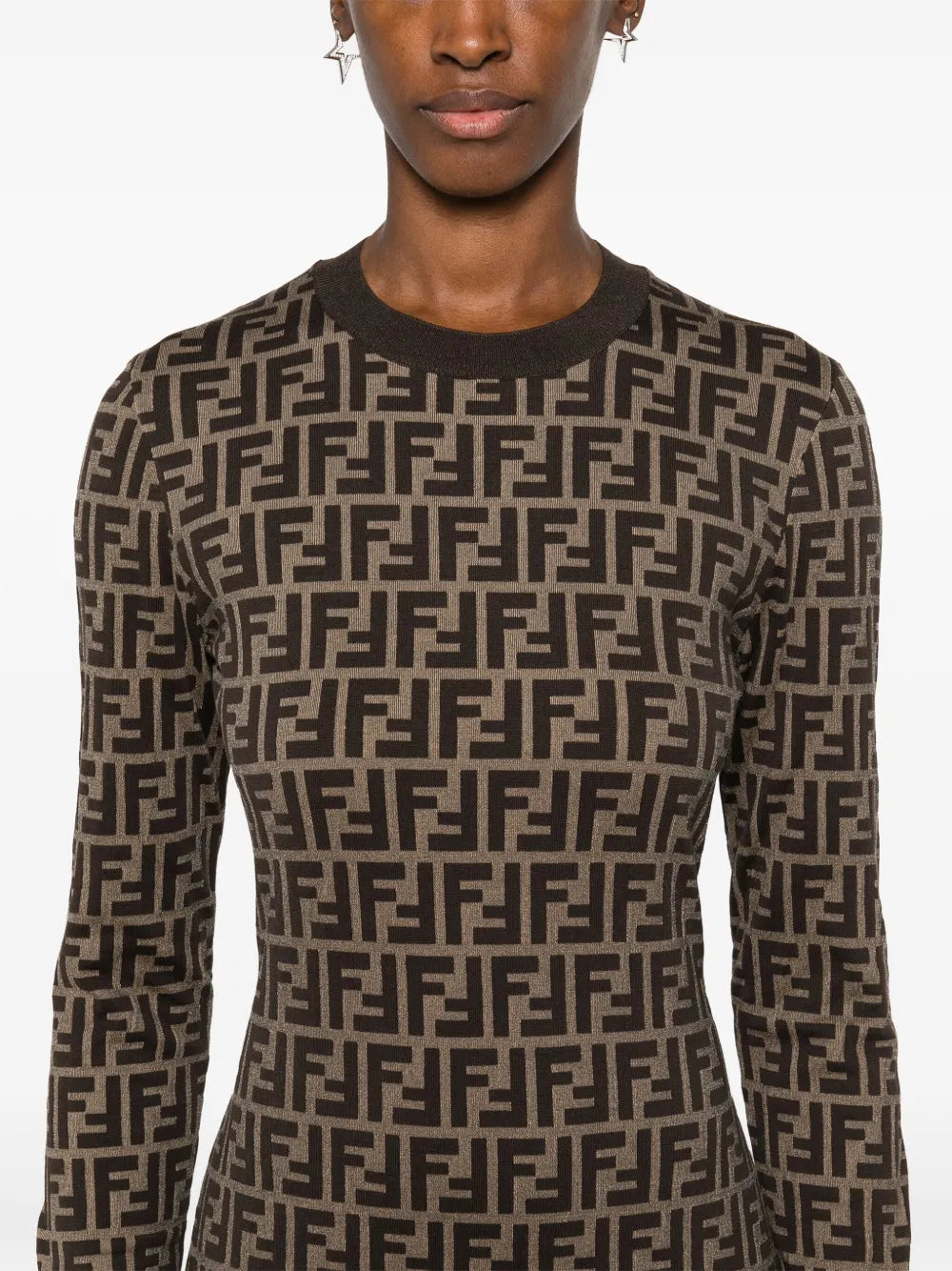 Fendi Monogram Knit Bodycon Dress - image 7