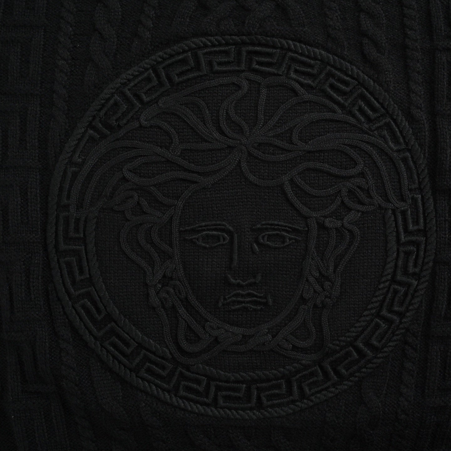 Versace Versace Medusa Cable-Knit Crew-Neck Sweater - image 4