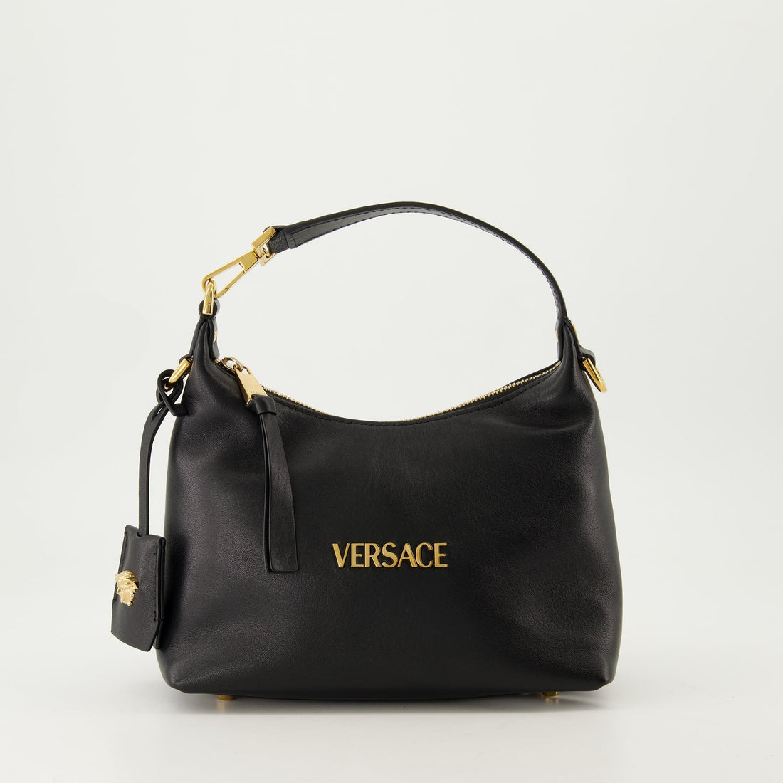 Logo Leather Hobo Bag