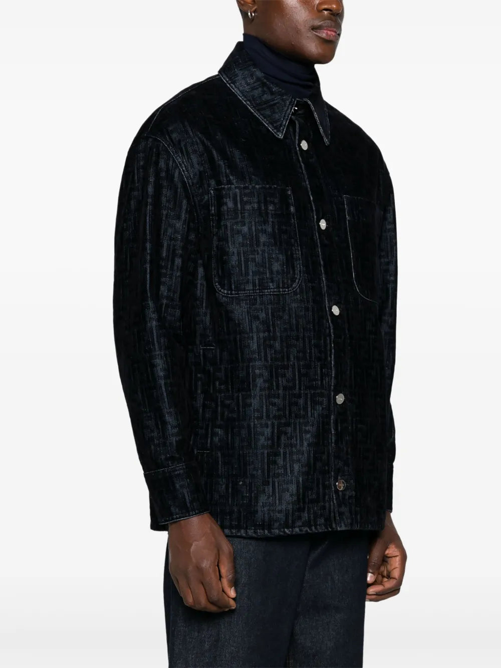 Fendi FF Denim Shirt - image 3