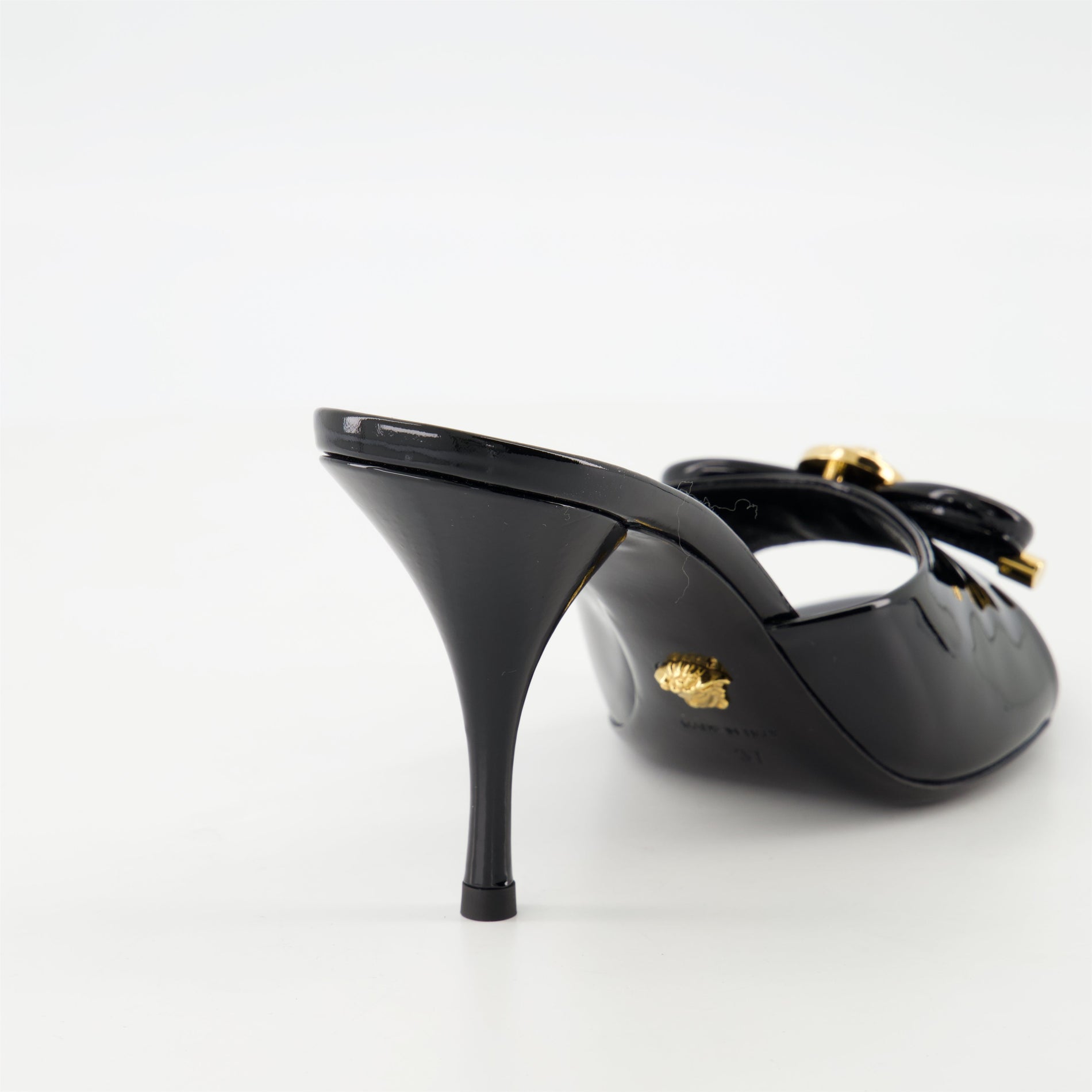 Versace Patent Leather Mule Heels - image 4