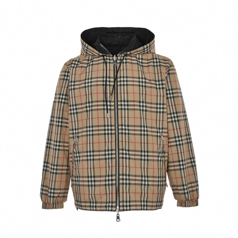 Burberry Reversible Vintage Check Hooded Windbreaker