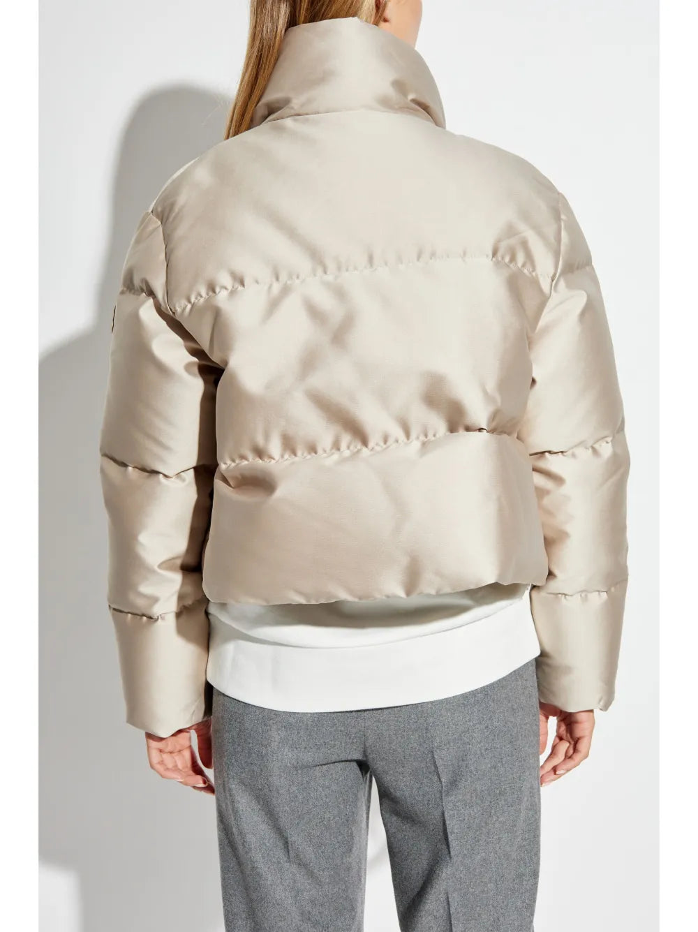 Moncler Beige High-Neck Puffer Jacket - image 6