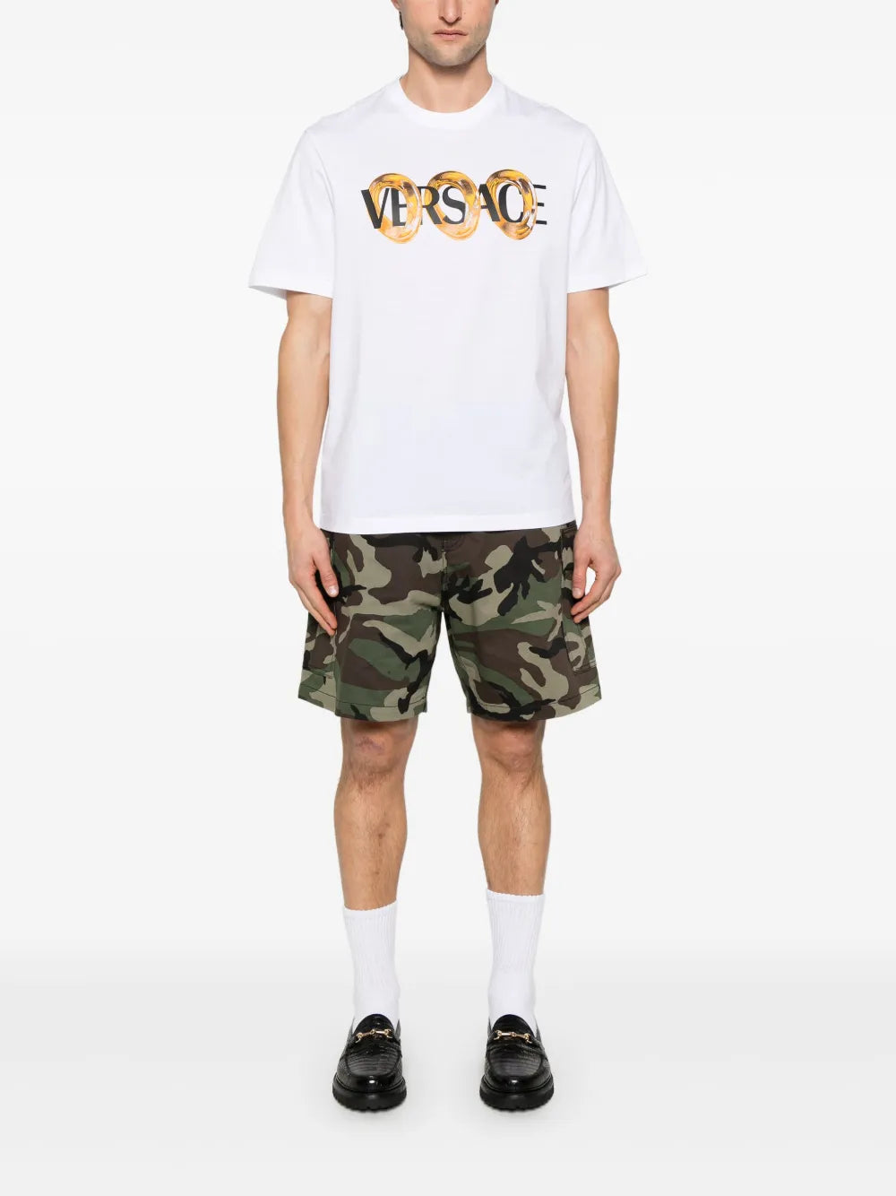 Versace White Maxi Chain Logo T-Shirt - image 2