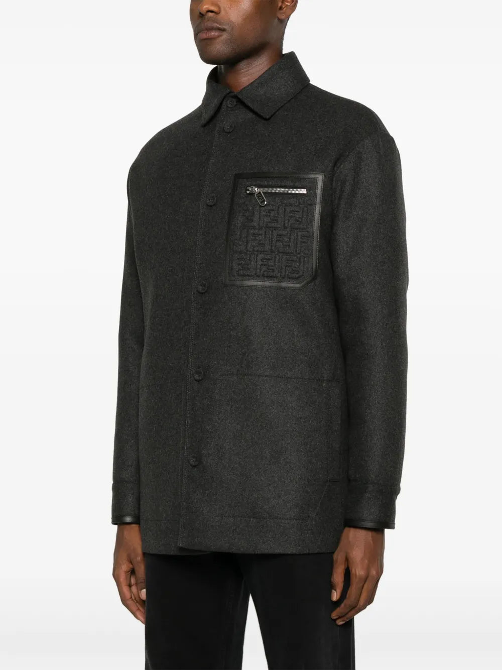 Fendi Wool Shirt Jacket - image 3