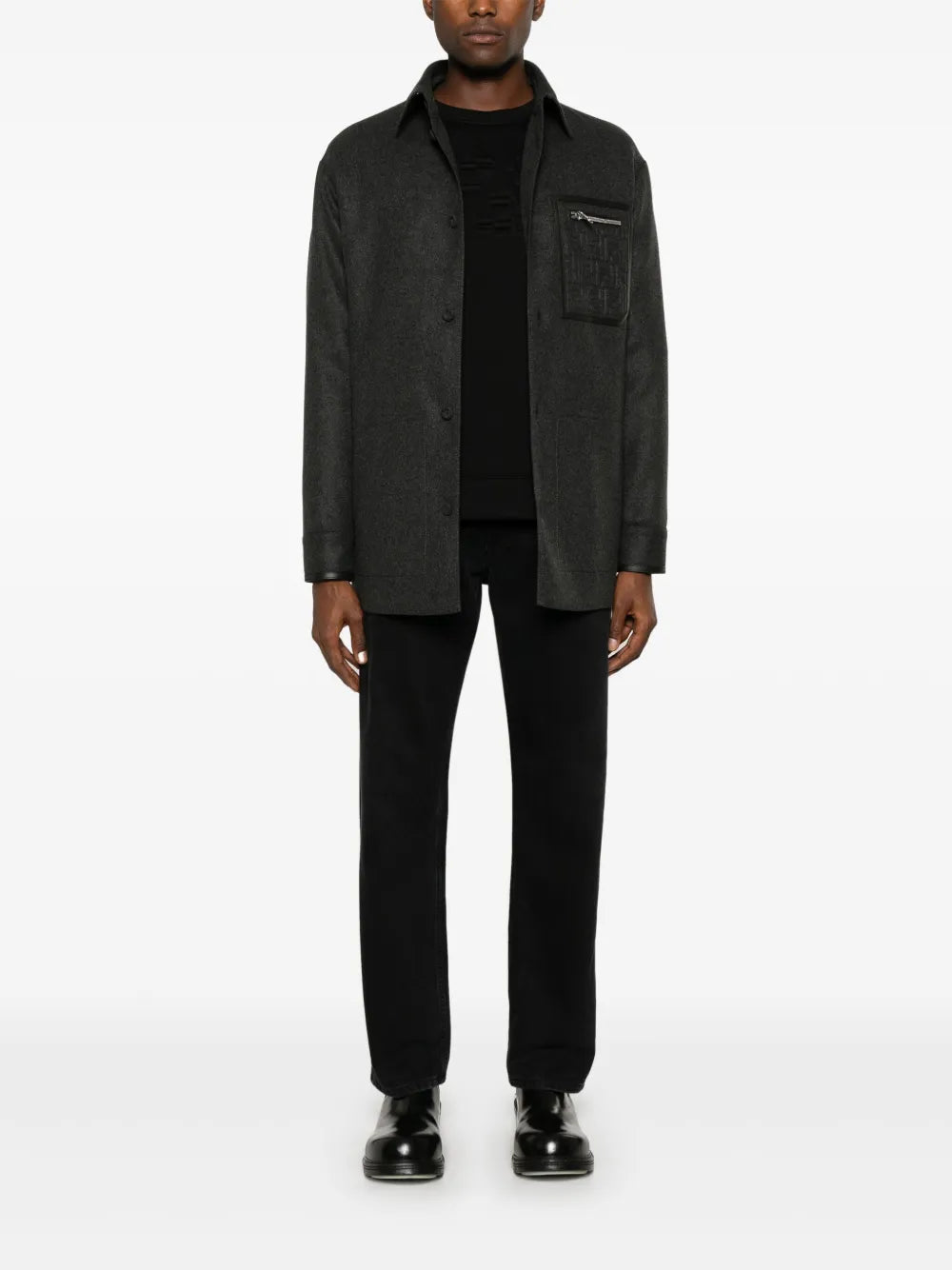 Fendi Wool Shirt Jacket - image 2