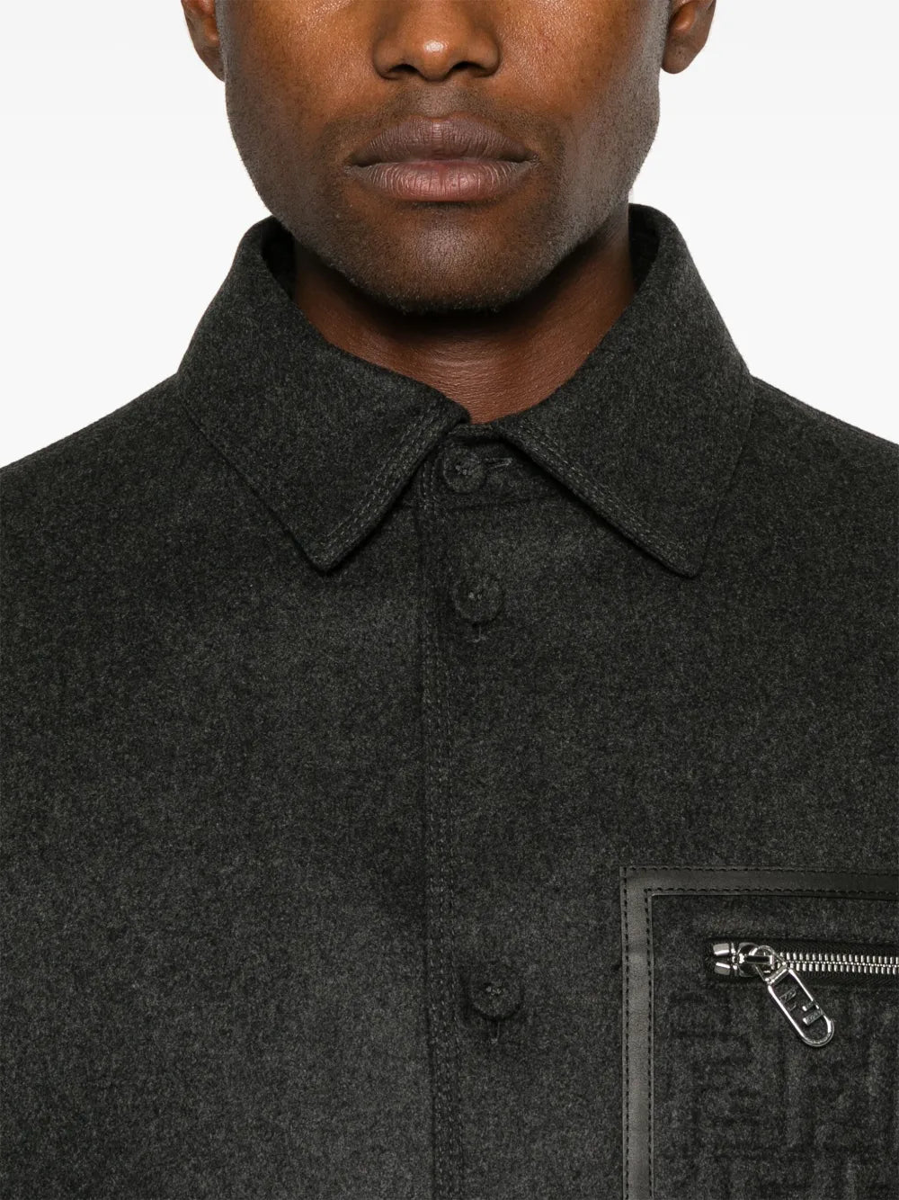 Fendi Wool Shirt Jacket - image 7