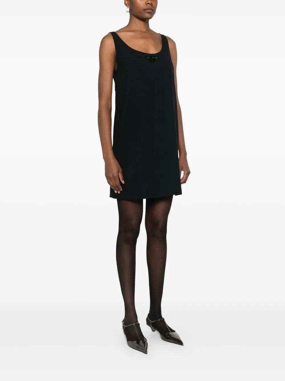Prada Sleeveless Ribbon-Tie Shift Dress - image 3