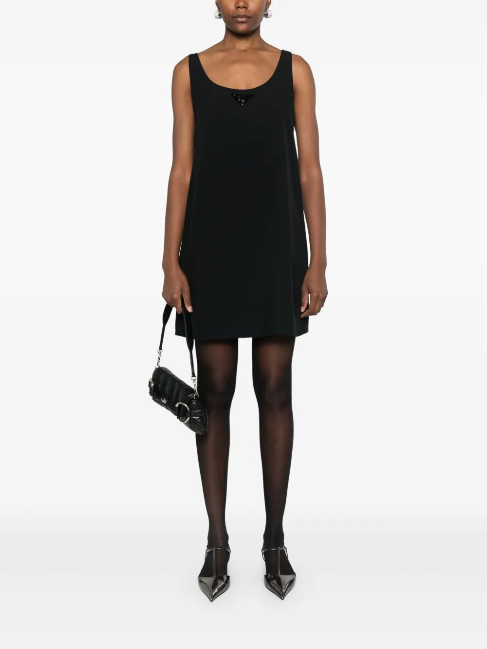 Prada Sleeveless Ribbon-Tie Shift Dress - image 2