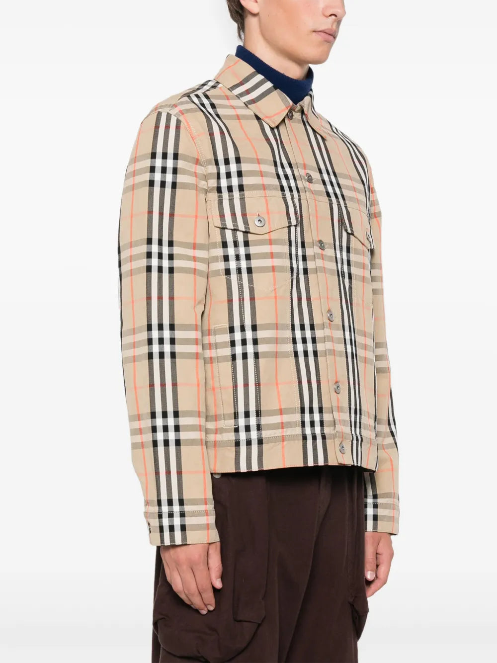 Burberry Plaid Denim Jacket - image 3