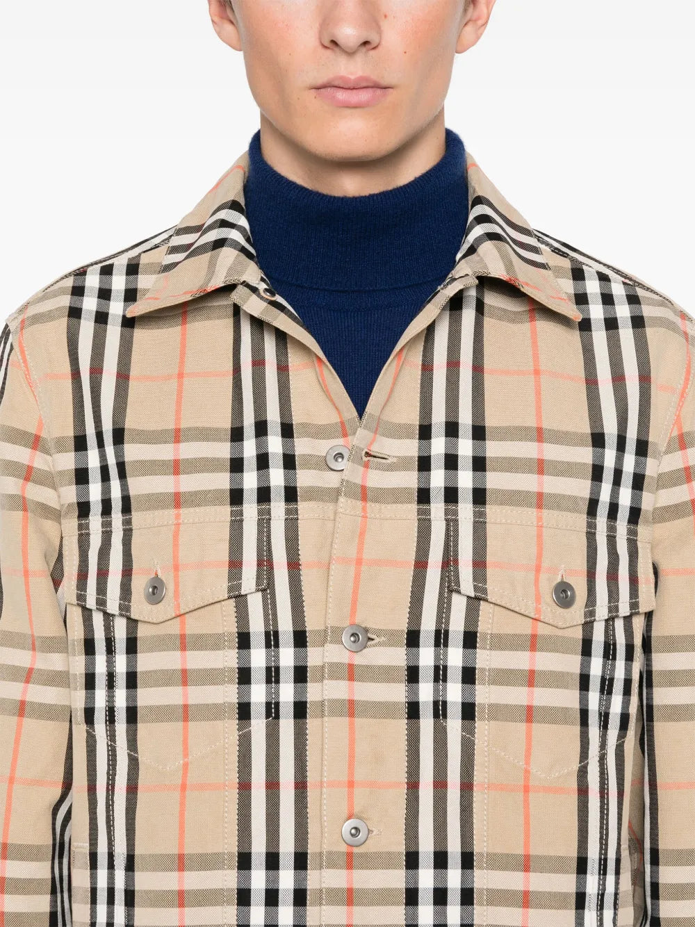 Burberry Plaid Denim Jacket - image 7